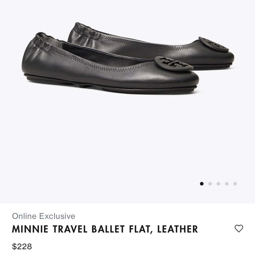 Minnie Travel Ballet with Logo, Nappa Leather